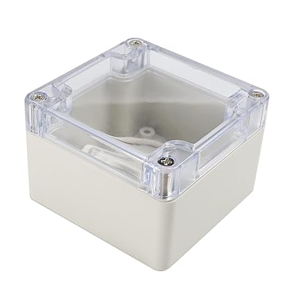 Fielect IP65 ABS Gray Transparent Cover Electrical Power Distribution Protection Box for Circuit Breaker Indoor 83x81x56mm 1Pcs