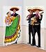 Amscan Fiesta Cinco de Mayo Dancers & Mariachis Scene Setter Decoration (2 Piece), Multi Color, 17.7 x 11.7"
