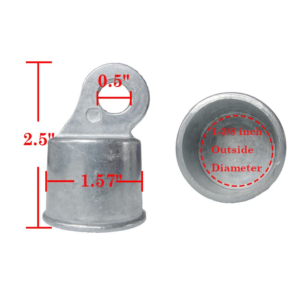 Chain Link Fence Top Rail 12 Ft MTB SUPPLY Chain Link Fence Top Rail  Adapter Top Rail Fence Sleeve, 1-3/8 X 6 Chain Link Fence Top Rail  Connector Pack Of 12, For