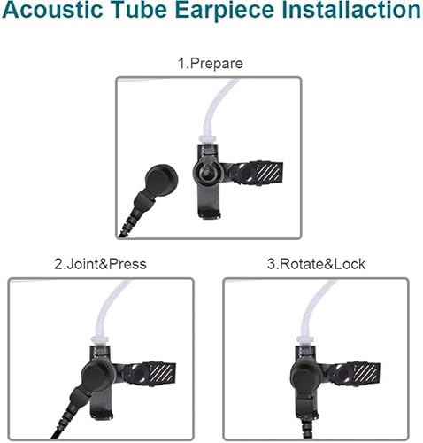 Miniatura 5 de Auricular de cable de 3 pies y 2 pulgadas, tubo acústico, reducción de ruido, compatible con Motorola XPR 6500 6550 6580 7000 7550E 7550E 7580E XIR