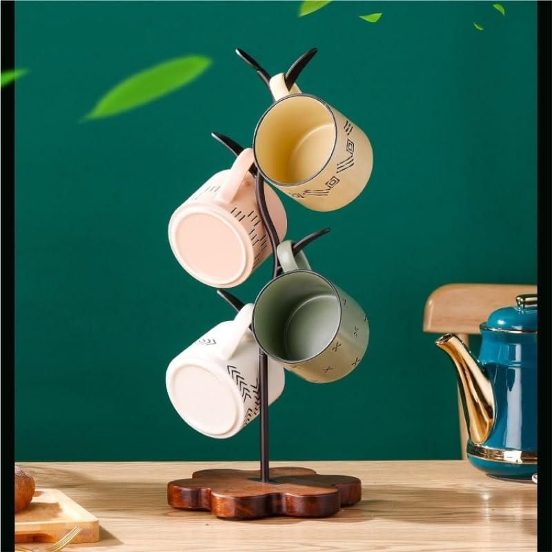 Soporte Para Tazas Juego de dos piezas soporte for tazas café escritorio con portavasos sencillo Para Encimeras De Cocina