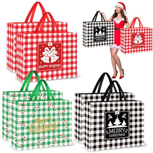 Aliceset 6 Pcs Extra Large Christmas Gift Bags 22 x