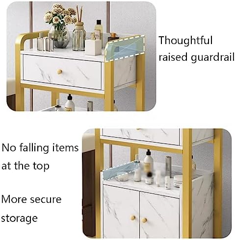 Movable Salon Trolley with Drawers - Portable Storage Cabinet for Barber & Spa Equipment Organization, Professional Hair Styling Station, Rolling Cart for Beauty Essentials