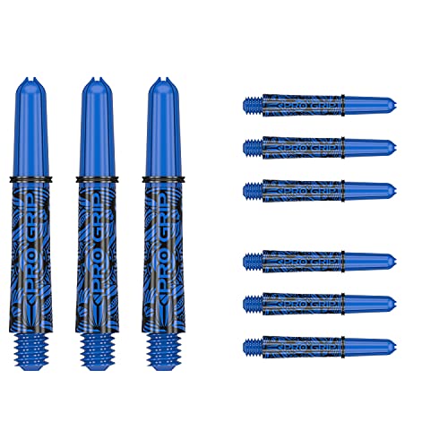 Target Darts 3 x Ink Design Short Blue Pro Grip Dart Shafts - 9 in Total, Professional Accessories, Dart Stems