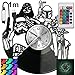 Star Wars RGB LED Pilot zegar ścienny do pilota zdalnego sterowania, płyta gramofonowa, nowoczesna dekoracja na prezent urodzinowy