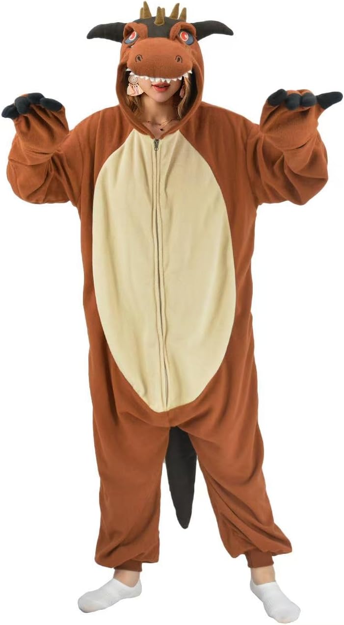 vavalad Adult Carnotaurus Onesie Pajamas Halloween Christmas Costume Cosplay Costume Women Men - Image 5