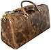 Handmade Extra Strong Buffalo Leather Duffel Bags For Men - Airplane Underseat Carry On Luggage By Rustic Town