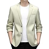 Generisch Lässige Anzugjacke Für Herren, Stilvoller Zwei-Knopf-Blazer Aus Wolle, Dünn...