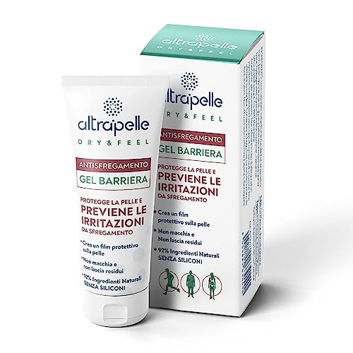 Altrapelle Dry&Feel - Gel Barriera Antisfregamento, Protegge la Pelle da Irritazioni, Resistente al Sudore, Ideale per Aree Esposte ad Irritazione da Sfregamento Cutaneo, Non Macchia, 30 ml