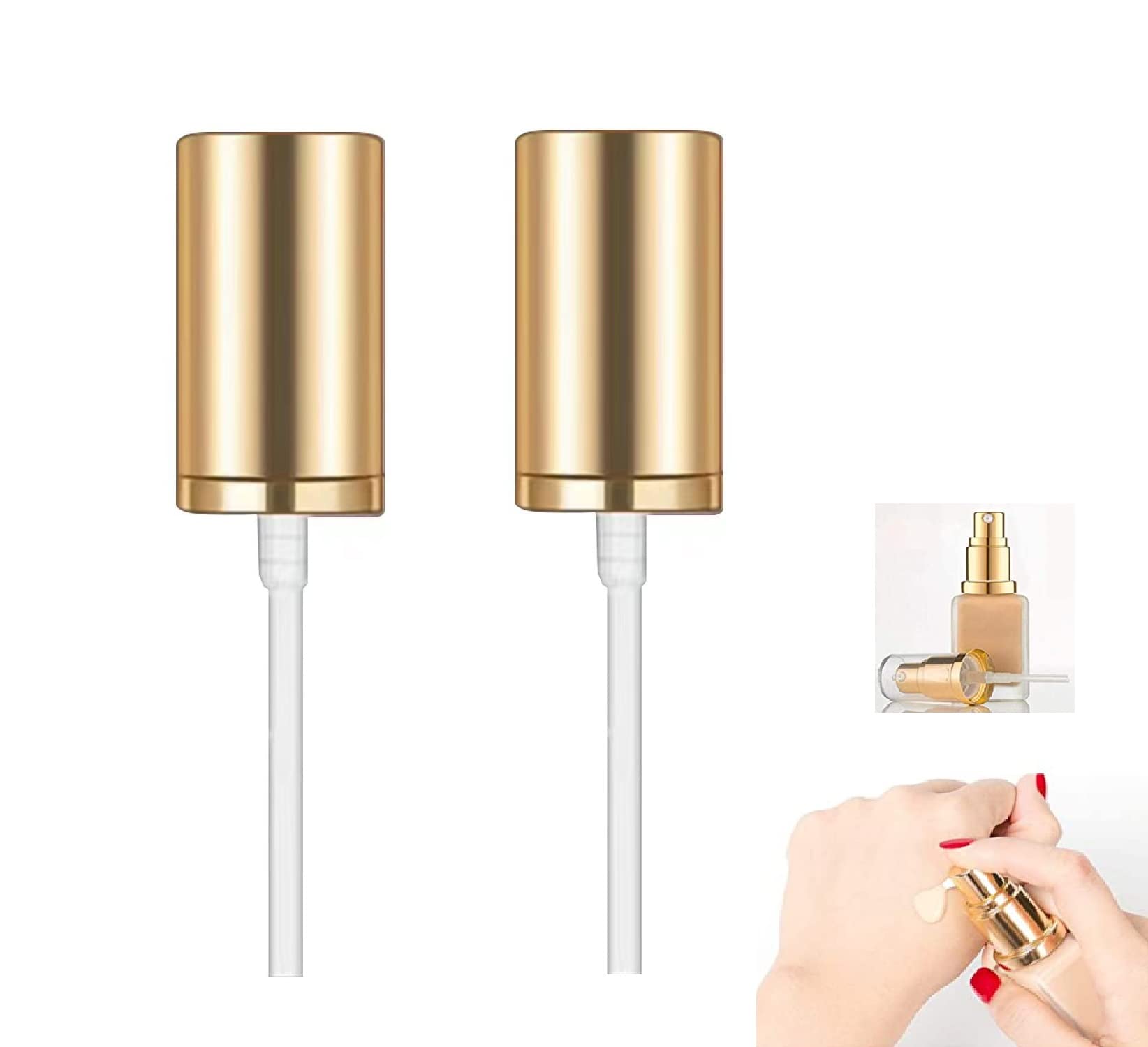 Vange 2 Pcs Foundation Pump Makeup Pump Cosmetic Liquid Vacuum Pump Replacement Tool for Estee Lauder Double Wear DW Foundation