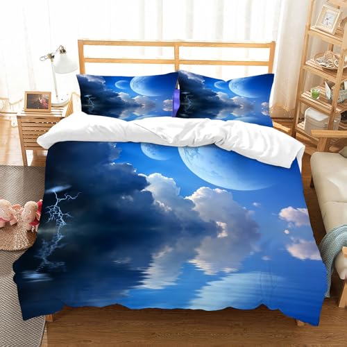 Ensemble de literie microfibre haut de gamme Terre et Lune XL - 2