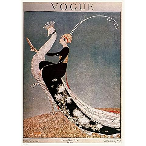 Vintage Vogue Cover April 1918 Poster Art Print Cover
