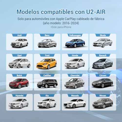 CarPlay inalámbrico para iPhone OTTOCAST: adaptador de coche para conectar sin cables 6