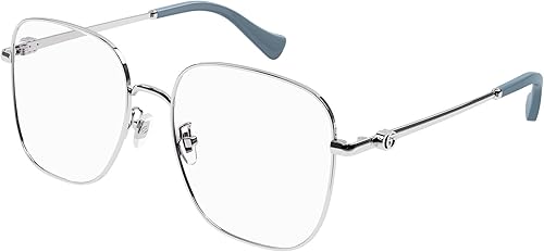 Gucci GG1144O-002 Silver Square Gafas de mujer, plateado