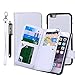 iPhone 6 Plus Case, iPhone 6s Plus Case, TabPow [Wallet Case] 9 Card Holder [Detachable Wallet Folio] PU Leather Flip Case Cover for iPhone 6 Plus/iPhone 6s Plus (5.5 inch), White