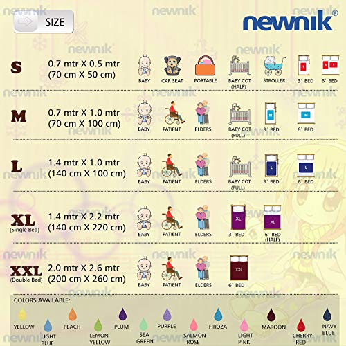 Image of Dry Sheet Quick Waterproof Breathable Bed Protector & Crib Sheet (Size: 200cm X 260cm) Maroon, Double Bed