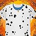 Old Glory Halloween Dalmatian Costume Blue Collar All Over Youth T Shirt Multi Ylarge