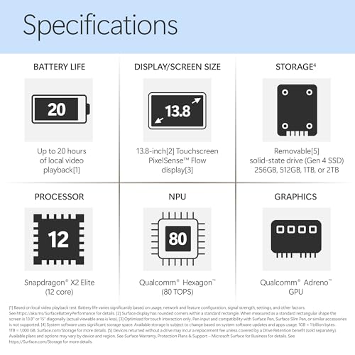 Microsoft Surface Laptop (2026), 13.8-inch Premium Performance Laptop, Snapdragon X2 Elite Processor, Touchscreen Display, 16GB RAM, 512GB SSD Storage, Windows 11 Copilot+ PC Built for AI, Black - image 9