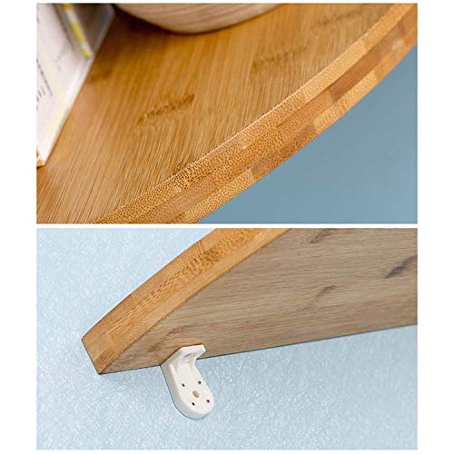 Étagère d'angle bois suspendue pour optimiser les petits espaces du bureau