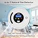 4-In-1 Carbon Monoxide Detectors, Natural Gas Detector and Propane Detector Battery Powered, with Temper Sensor,Digital Display, CO Monitor, Methane,Propane, CO Detector, Gas Leak Detector for Home,RV
