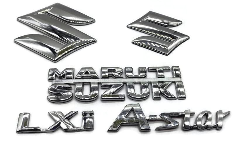 Image of Car Name Emblem Monogram Logo Sign Badge Decals Sticker Chrome Plastic for (Maruti Suzuki A-Star LXI)