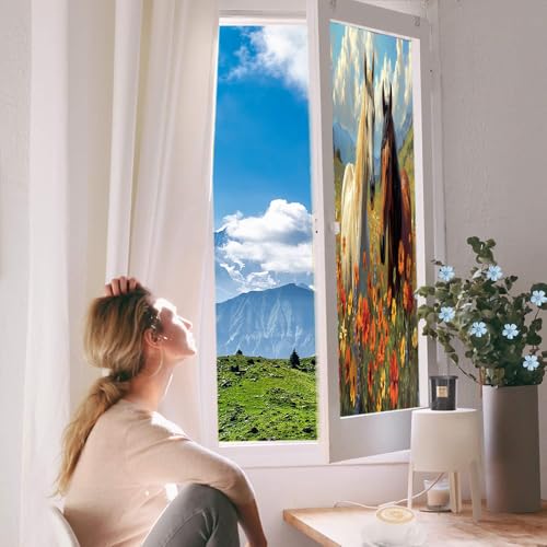 Vinilo decorativo para ventana con diseño de caballo miniatura 6