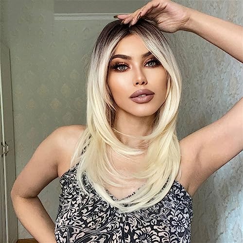 Perruque longue blonde avec frange pour changer de look facilement