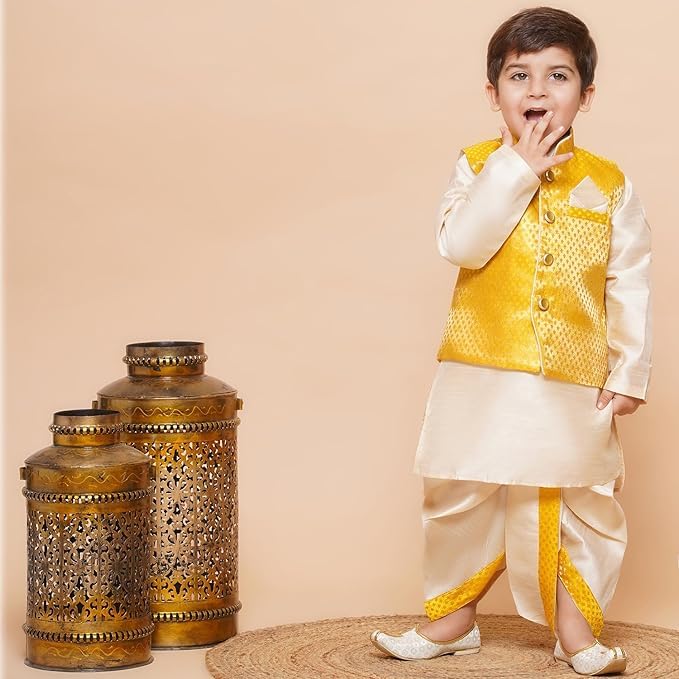 Image of AJ DEZINES Boys Dhoti Kurta Set