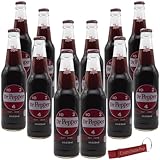 Generic Dr. Pepper | 12 Pack with Real Sugar | 12 oz Nostalgic Throwback Glass Bottles with Crazy Soda Pop Bottle Opener