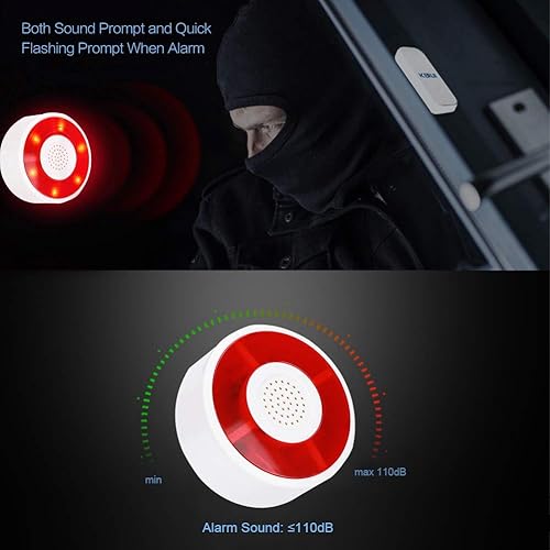 Miniatura 5 de Sonew DC 12V LED intermitente lámpara de seguridad sistema de alarma alarma estroboscópica luz de advertencia sirena acústica óptica