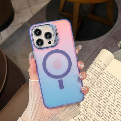 Coque iPhone 12 Pro Max bleu mat aimantée avec protection objectif photo