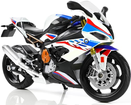 Risopen 1:12 Motorcycle Model Toy for BMW S1000RR Metal Die-cast with Plastic Motorcycle Model Moto Gift for Adult
