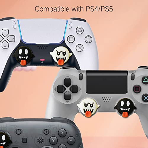 Image of PERFECTSIGHT Halloween Skull Thumb Grip Caps for Switch 2 2025, PS5, PS4, Xbox Series X /S, Xbox One, Switch PRO Controller, 4PCS Kawaii Soft Rubber 3D Analog Thumbsticks Grips Joystick Cover