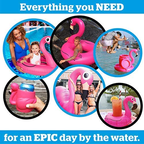Big Mouth Inc Pink Flamingo Pool Float, Inflates To Over 4Ft. Wide, Funny Inflatable Vinyl Summer Pool Or Beach Toy, Patch Kit Included #TOP1