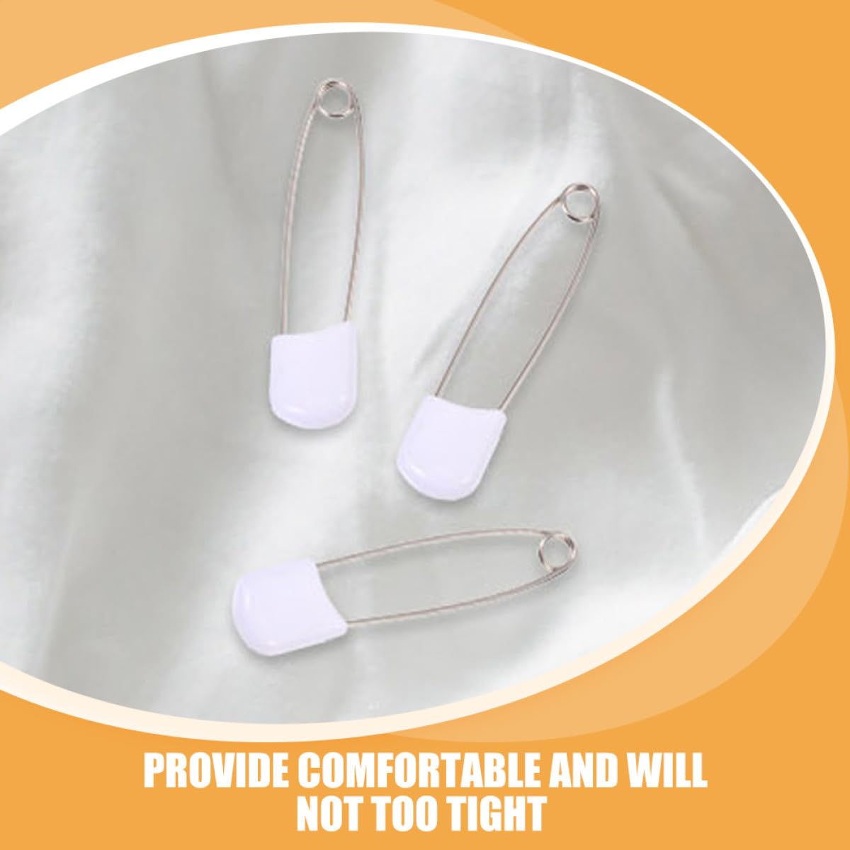 NOLITOY 30 Pcs Épingles à Nourrice Grosse Taille pour Couches Lavables, de Sécurité pour Bébé en Alliage de Zinc et PP, Fiable et Facile à Utiliser pour Couches et Lingettes