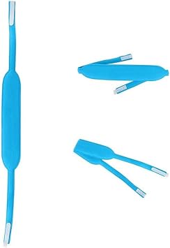 Sponges Cord Tie 6 pcs, Adjustable Tracheostomy Tube Holder Soft Reusable Trach Ties Neck Trachea Fixing Bands Breathable, Tracheostomy Fixed Device, Blue