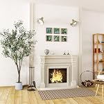 Artificial Olive Tree 7FT, Indoor Fake Silk Plant with Realistic Trunk, Leaves, Fruits and White Planter, Faux Potted Tree for Home Decor and Housewarming Gift, 1 Pack - Image 3