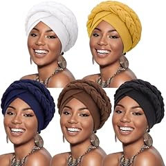 5 Pcs Double Twisted Braids: White/Ginger/Navy/Dark Coffee/Black