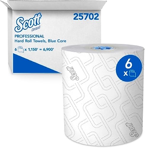 Kimberly-Clark Toallas de rollo duro MOD profesionales, 1150 pies, 6RLCT, azulblanco
