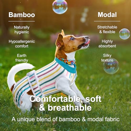 Image of Leekalos Recovery Suit for Dogs After Surgery,Soft Breathable Dog Bodysuit Surgical Recovery Suit,with Ice Pad Removable Jumpsuits for Small Medium Large Dogs