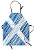 ABAKUHAUS Escocia Delantal de Cocina, Garabateado La Bandera Nacional, Altura Ajustable Apto Lavadora Colores Perdurables, Cobalto Azul Blanco
