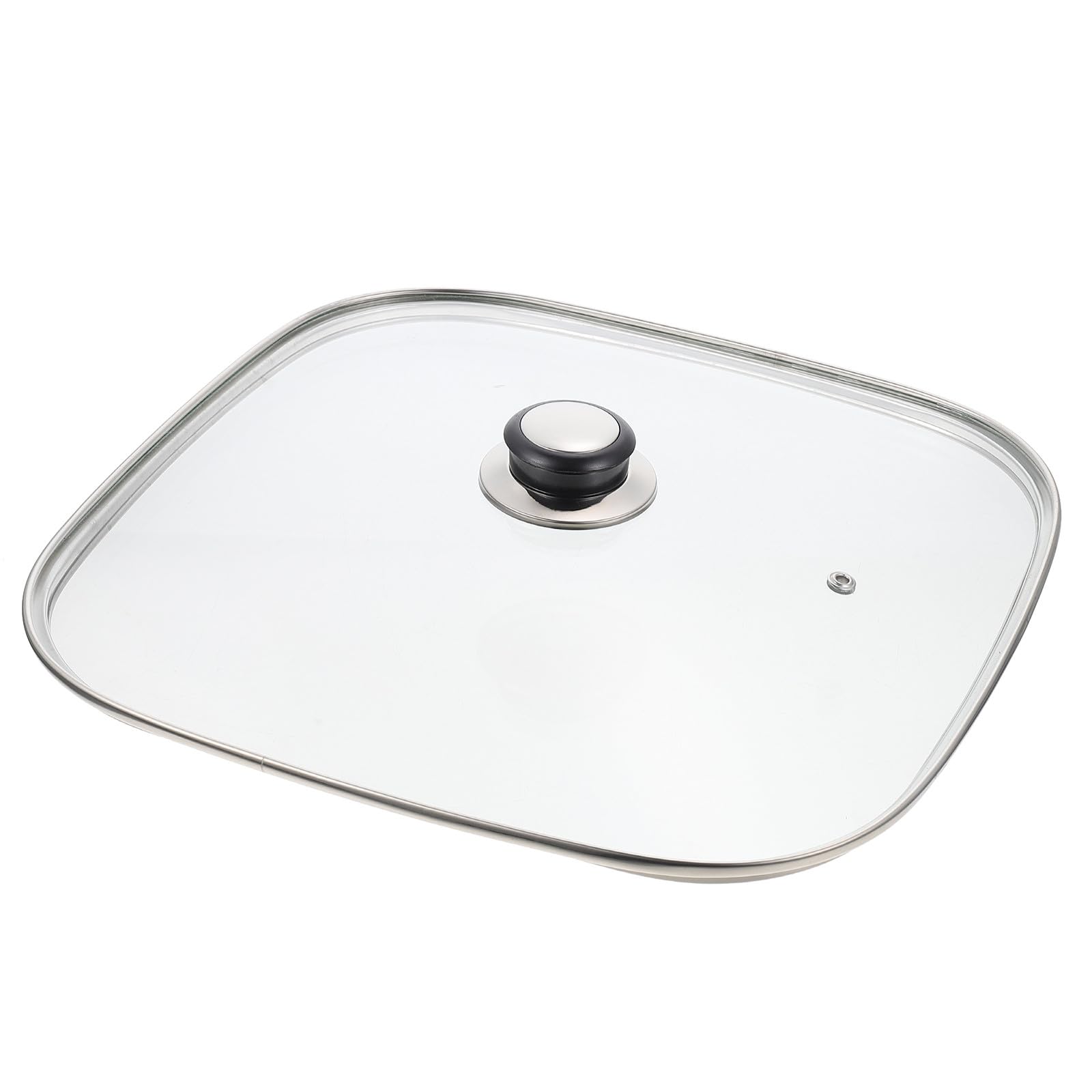 Gadpiparty Coperchio per Pentole Quadrato in Vetro Temperato Manico Sicuro, Copertura Trasparente per Padelle e Pentole, per Cucina Casalinga e Professionale, 30 CM