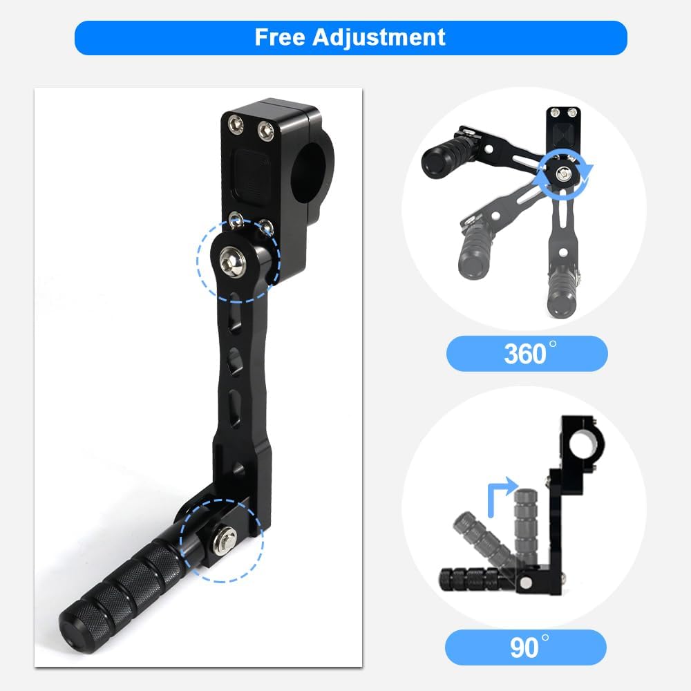 Motorcycle Highway Pegs 7/8 to 1 1/8 Inch Footpegs Fit for 22mm to 28.8mm Diameter Bar Bike Frame Engine Guard Highway Foot Pegs Crash Bar Footrest Black Pedal Bar Mount (22-28.8mm)