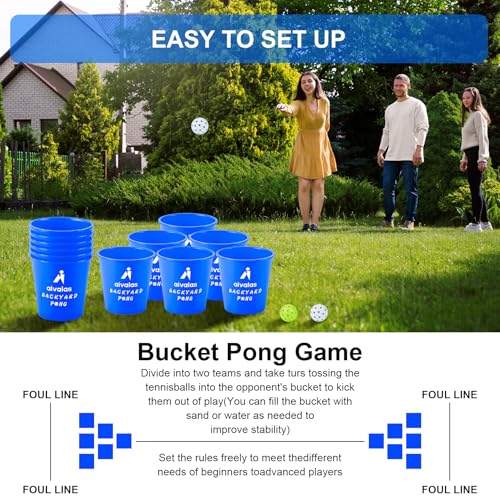 Aivalas Yard Pong Outdoor Games Glow Set in Dark for Adults and Family - image 6