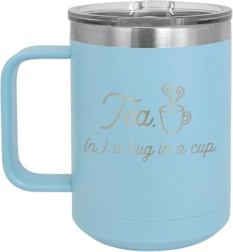 Miniatura 7 de Taza de café con tapa superior de 15 oz con tapa superior para viaje, aislada, ideal para regalo de cumpleaños o Navidad de mujeres o hombres