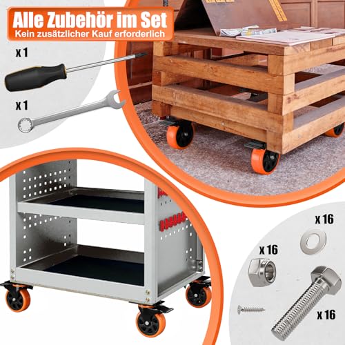 Ruote per mobili 4pcs,φ75mm,con freni,inclusi