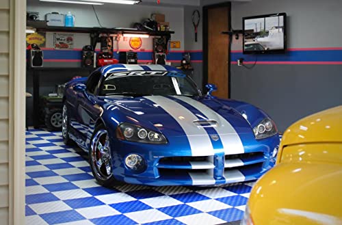 Big Floors Garagetrac Diamond, Durable Copolymer Interlocking Modular Non-Slip Garage Flooring Tile (48 Pack), Alloy #TOP7