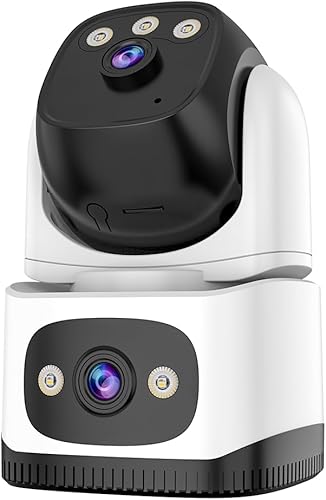 VSTARCAM Cámara de seguridad para interiores, cámaras duales, cámara de seguridad QHD 2K con zoom de 5 ×, cámara de 360, monitor de bebé, cámara