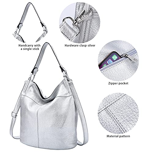 Purse For Women Convertible Backpack Purses And Handbags Crossbody Shoulder Bag - Silver #TOP5