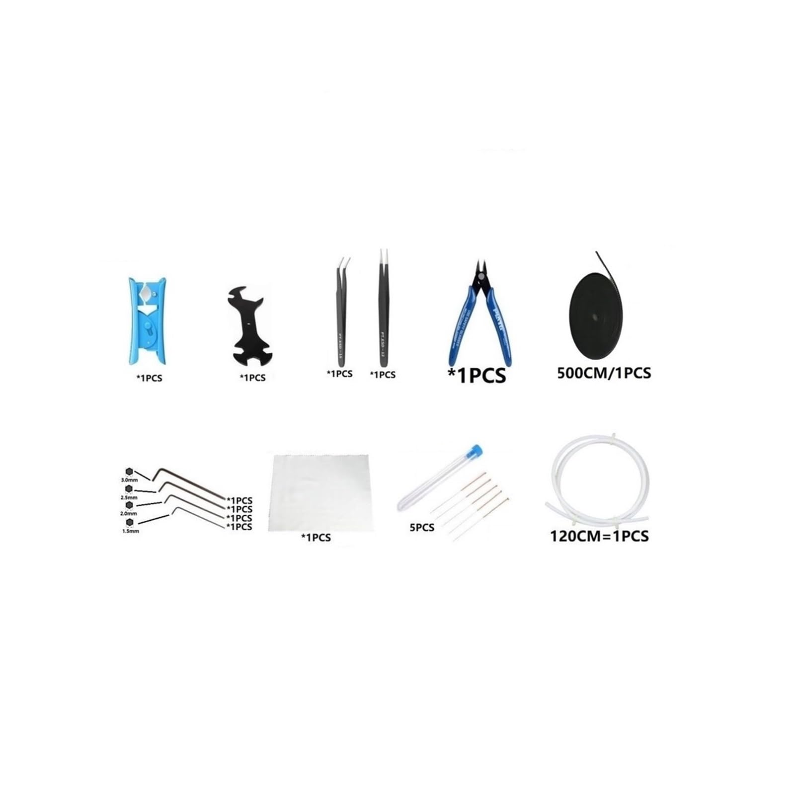 Accesorios for impresora 3D QQS PRO Clean 37 Suits Aguja de limpieza QQ Varillas de calentamiento Sensor de temperatura Boquilla